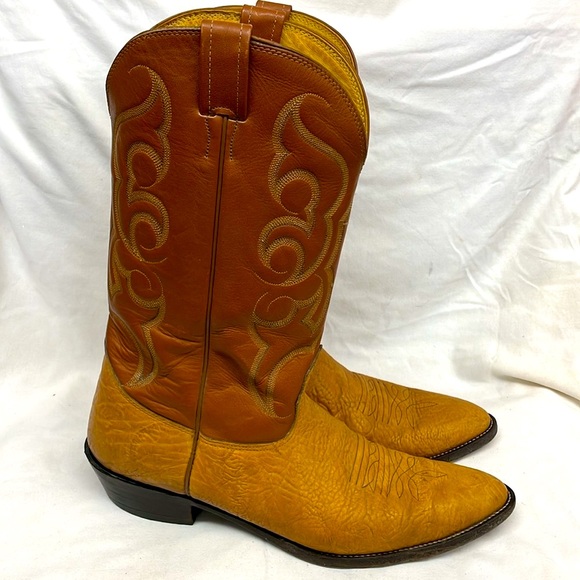 Nocona two toned leather western cowboy boots USA sz 14 - Picture 2 of 10